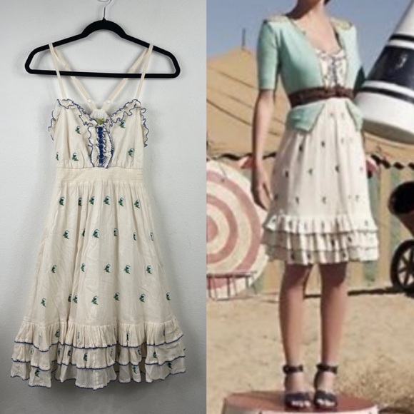 Anthropologie Floreat Grasslands Embroidered Dress - Picture 1 of 14